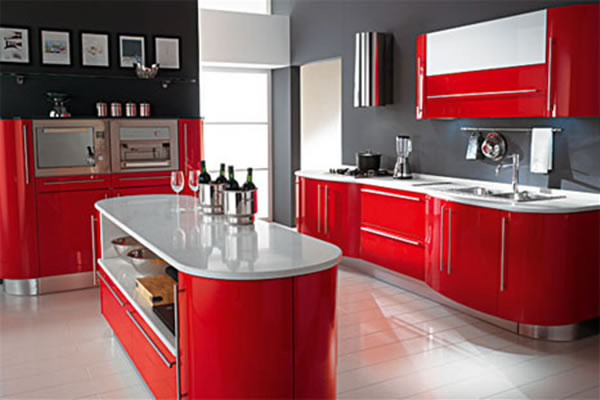red-kitchen-cabinet-ideas - Tierney Kitchens